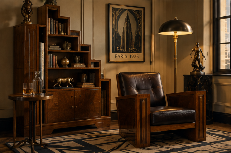 Art deco interior design style from the 1920s